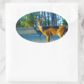 Sticker Ovale Stade / Buck Deer, Ciel bleu clair (Sac)