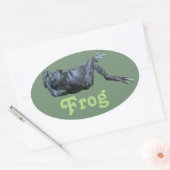 Sticker Ovale Statue de grenouille (Enveloppe)
