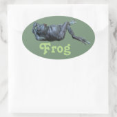 Sticker Ovale Statue de grenouille (Sac)