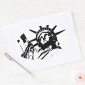 Sticker Ovale Statue de la Liberté (Enveloppe)