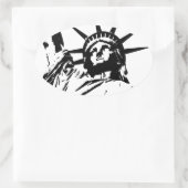 Sticker Ovale Statue de la Liberté (Sac)