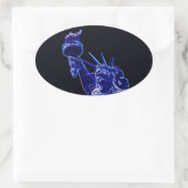 Sticker ovale Statue de la Liberté (Sac)