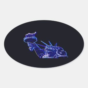 Sticker ovale Statue de la Liberté
