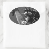 Sticker Ovale Statue de la Liberté (Sac)