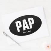 Sticker Ovale Stick À Bouton Ovale Pull Et Pray (Enveloppe)
