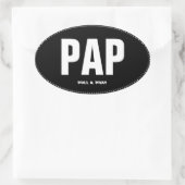 Sticker Ovale Stick À Bouton Ovale Pull Et Pray (Sac)