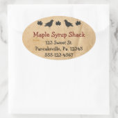 Sticker Ovale Stick Ovale Au Sirop D'Érable Feuille (Sac)