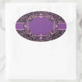 Sticker Ovale Stick ovale imprimé rose pourpre (Sac)