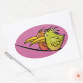 Sticker Ovale Stickers, 2 Oiseaux sur fil (Enveloppe)