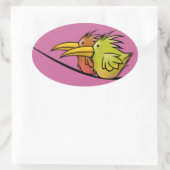 Sticker Ovale Stickers, 2 Oiseaux sur fil (Sac)