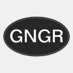 Sticker Ovale Sticleur pare-chocs ovale GNGR Ginger