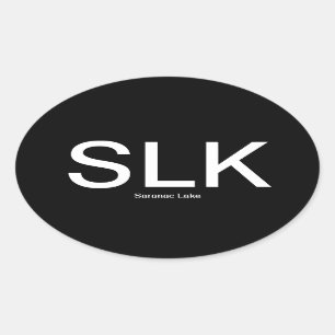 Sticker Ovale Sticule de pare-chocs ovale SLK du lac Saranac