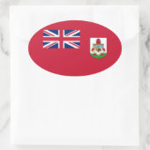 Sticker Ovale Sticule rectangulaire du drapeau patriotique des B (Sac)