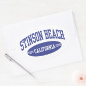 Sticker Ovale Stinson Beach Californie (Enveloppe)