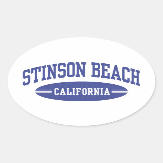 Sticker Ovale Stinson Beach Californie