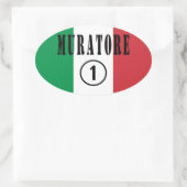 Sticker Ovale Stonemasons italiens : Muratore Numero Uno (Sac)