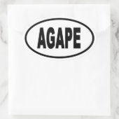 Sticker Ovale Style Agape Euro (Sac)