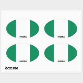 Sticker ovale style euro-nigérian (Feuille)
