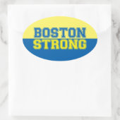 Sticker Ovale Style graphique Boston Strong (Sac)