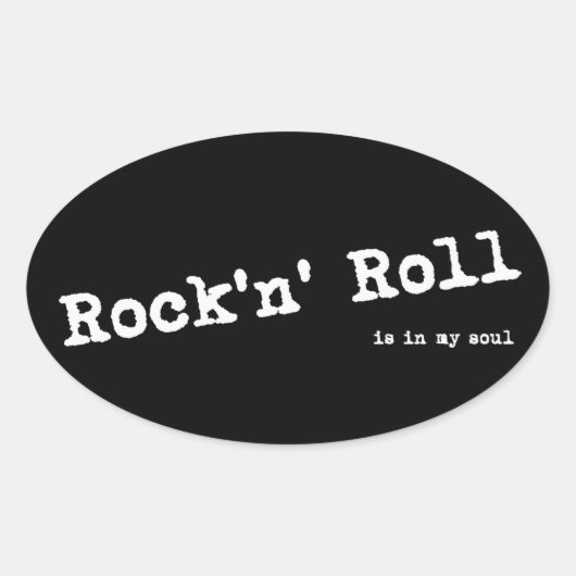 Sticker Ovale Style rock (Devant)