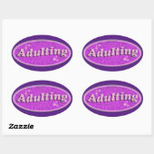 Sticker Ovale Style Vintage Epic Adulte Slogan Flashback (Feuille)