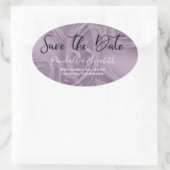 Sticker Ovale Stylish Old Lavender frappe "Save the Date" (Sac)