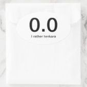 Sticker Ovale suce en marche - tenkara (Sac)