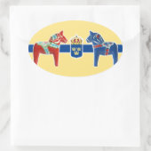 Sticker Ovale Suède Dala Armoiries (Sac)