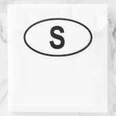 Sticker Ovale Suède "S" (Sac)
