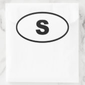 Sticker Ovale Suède S Europe (Sac)
