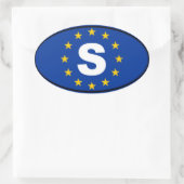 Sticker Ovale Suède S Union Européenne (Sac)