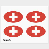 Sticker Ovale Suisse (Feuille)
