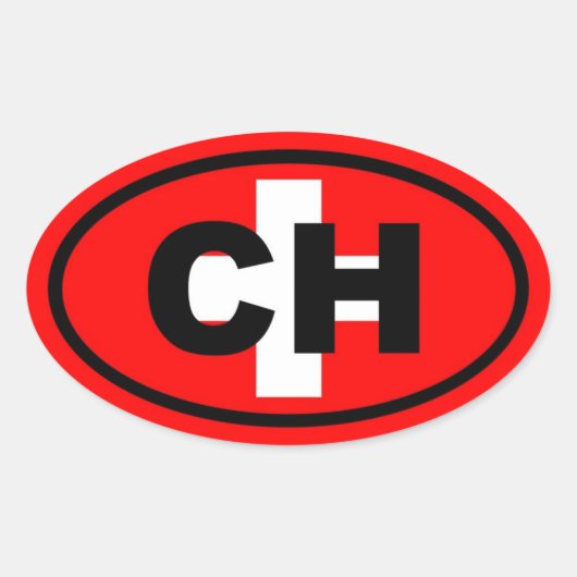 Sticker Ovale Suisse CH Europe (Devant)