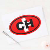 Sticker Ovale Suisse CH Europe (Enveloppe)