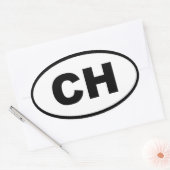 Sticker Ovale Suisse - CH - Europe (Enveloppe)