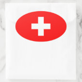 Sticker Ovale Suisse - Drapeau suisse (Sac)
