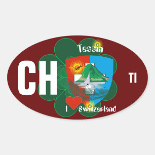 Sticker Ovale Suisse Svizzera Svizra Switzerland Kleber