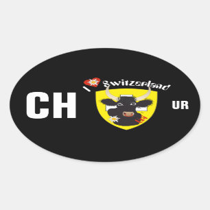 Sticker Ovale Suisse Svizzera Svizra Switzerland Kleber