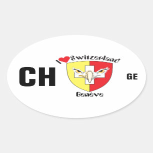 Sticker Ovale Suisse Svizzera Svizra Switzerland Kleber