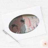 Sticker Ovale Sumo Mural Art (Enveloppe)