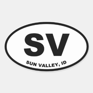 Sticker Ovale Sun Valley, Idaho SV
