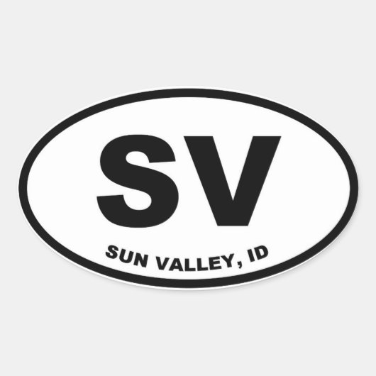 Sticker Ovale Sun Valley, Idaho SV (Devant)