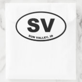 Sticker Ovale Sun Valley, Idaho SV (Sac)