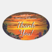 Sticker Ovale Sunset Plaza Marina 2584 (Devant)