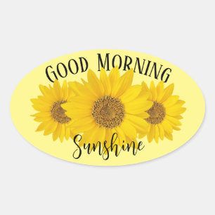 Sticker Ovale Sunshine du bon matin
