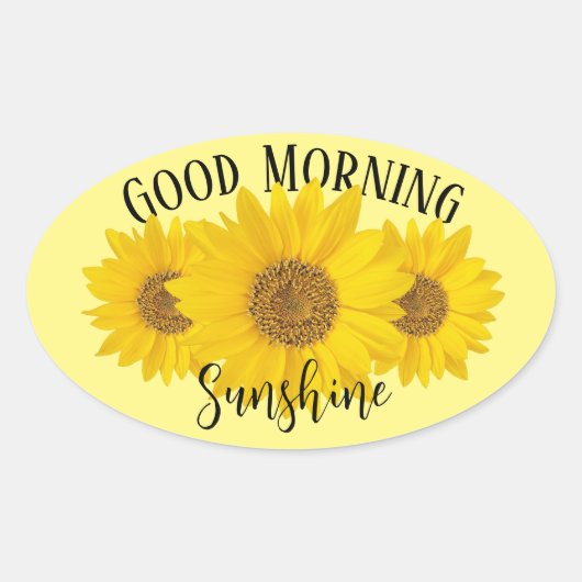 Sticker Ovale Sunshine du bon matin (Devant)