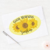 Sticker Ovale Sunshine du bon matin (Enveloppe)