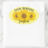 Sticker Ovale Sunshine du bon matin (Sac)