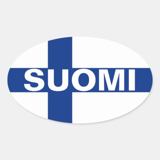 Sticker Ovale Suomi (Finlande) (Devant)