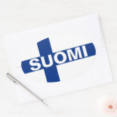 Sticker Ovale Suomi (Finlande) (Enveloppe)